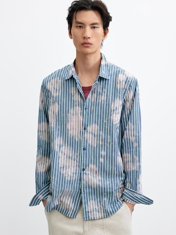 Desigual Regular fit Overhemd in Blauw: voorkant