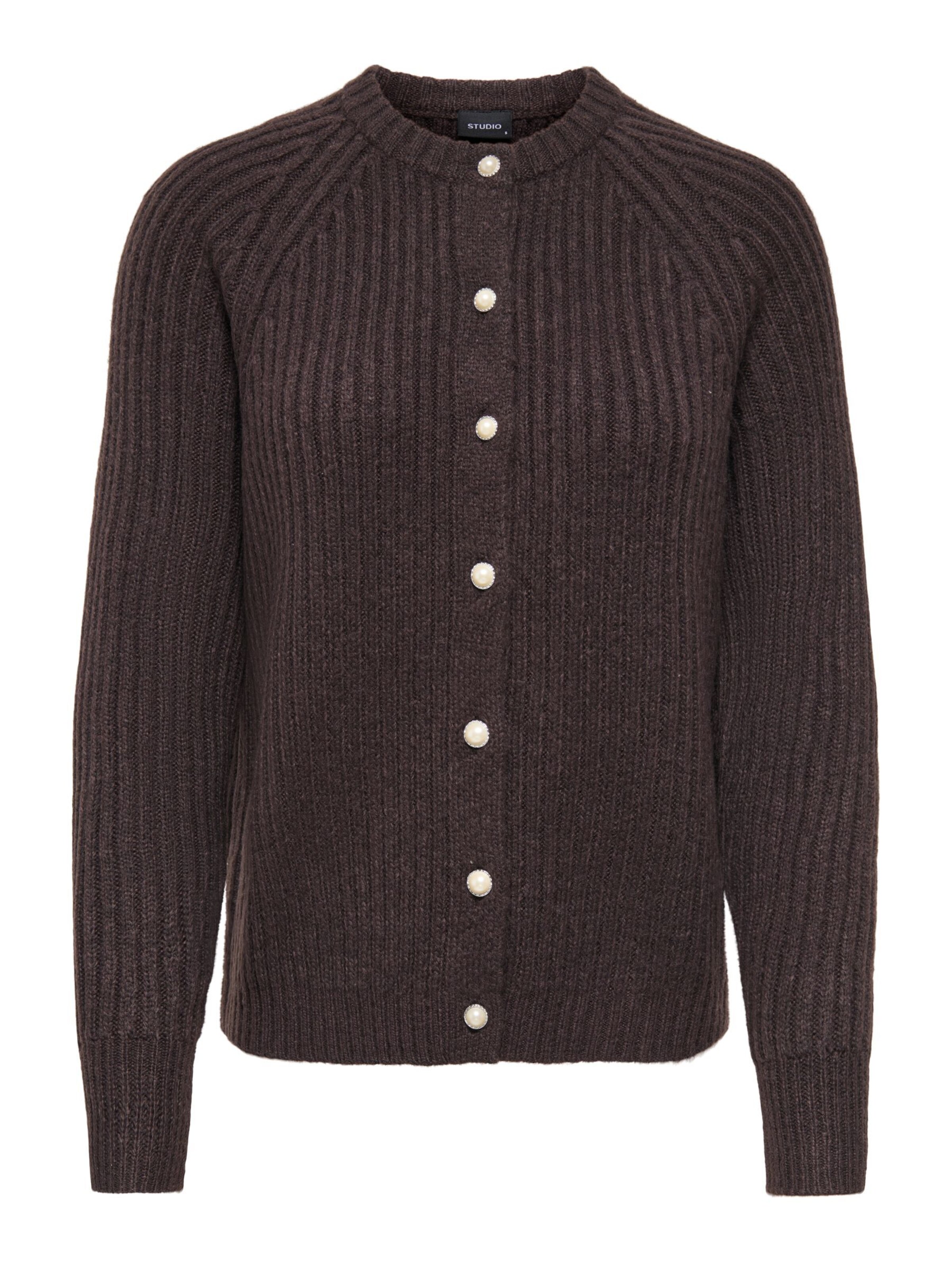 ONLY Strickjacke 'ONLKalibu' in Braun: Vorderseite