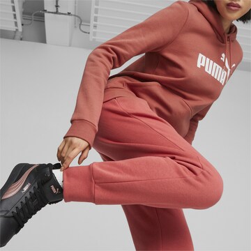 PUMA Tapered Workout Pants 'Essentials' in Red