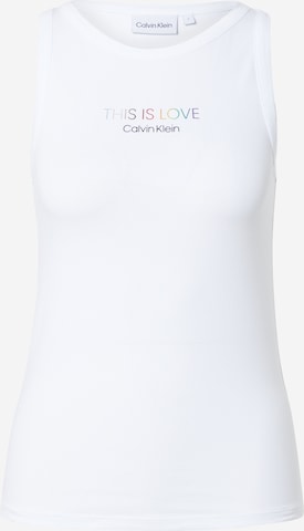 Haut 'PRIDE' Calvin Klein en blanc : devant