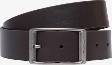 Cintura 'CASUAL ROUND BUCKLE TUMBLED 35MM LV04D7123G' di Calvin Klein in marrone: frontale