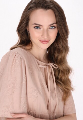 DreiMaster Maritim Shirt dress in Beige