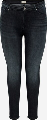 ONLY Carmakoma Skinny Jeans 'Life Reg' in Black: front