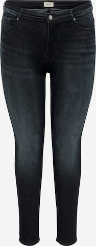 ONLY Carmakoma Skinny Jeans 'Life Reg' in Schwarz: predná strana