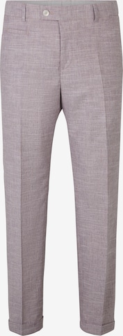 STRELLSON Slim fit Pleated Pants 'Luc' in Purple: front