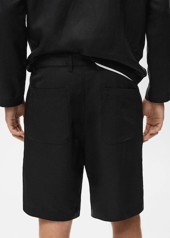 MANGO MAN Regular Pants 'Banarea' in Black
