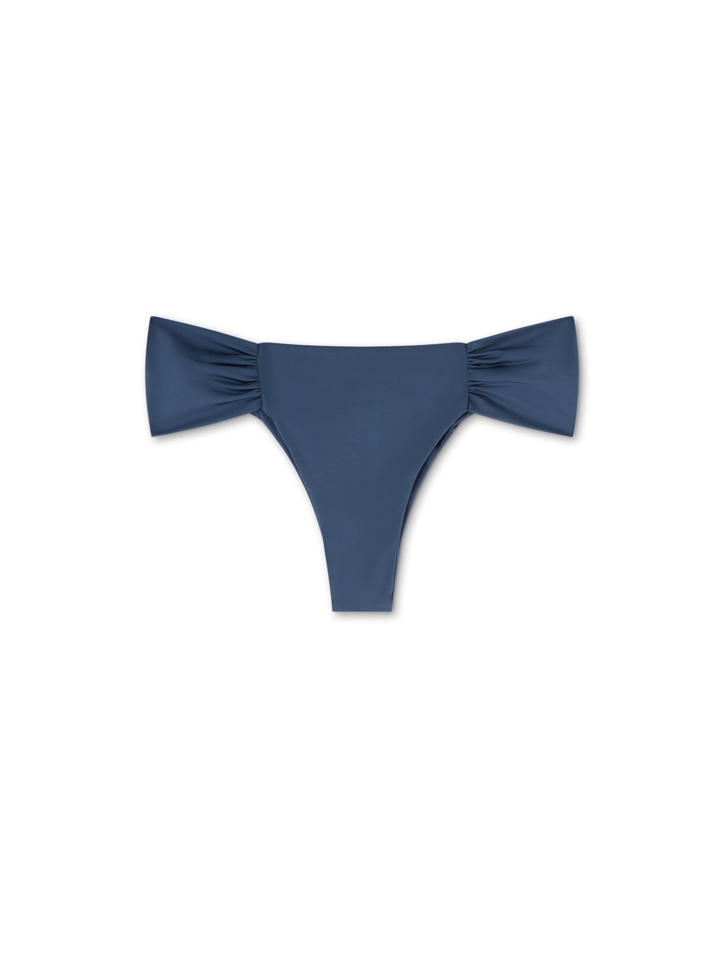 CALZEDONIA Bikini Bottoms 'Shiny Satin' in Blue: front