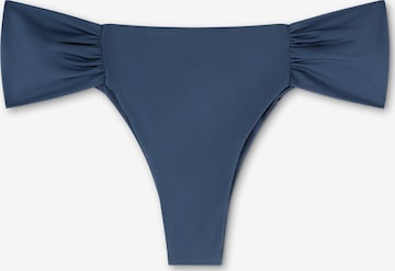 CALZEDONIA Bikini Bottoms 'Shiny Satin' in Blue: front