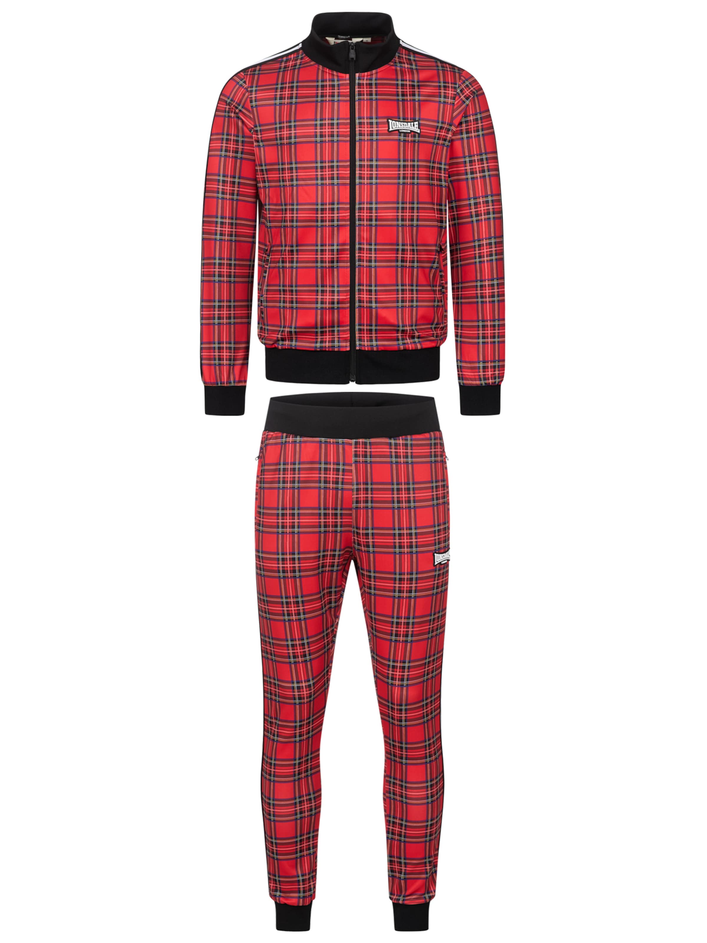 LONSDALE Тренировочный костюм 'ROYAL STEWART' в Красный: спереди