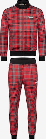 LONSDALE Treenipuku 'ROYAL STEWART' värissä punainen: etupuoli