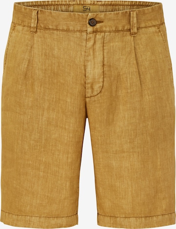 S4 Jackets Regular Chino Pants in Yellow: front