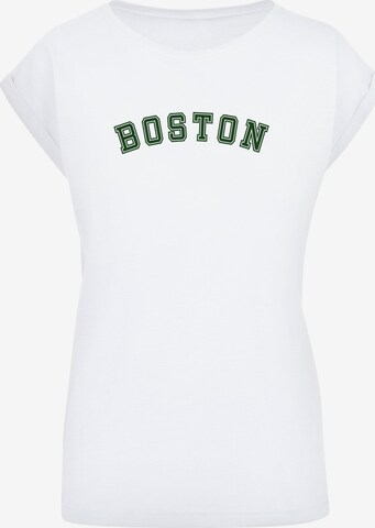 Merchcode Shirt 'Boston' in Wit: voorkant