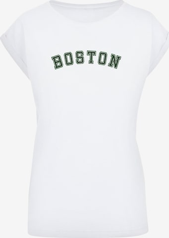 Merchcode T-Shirt 'Boston' in Weiß: predná strana