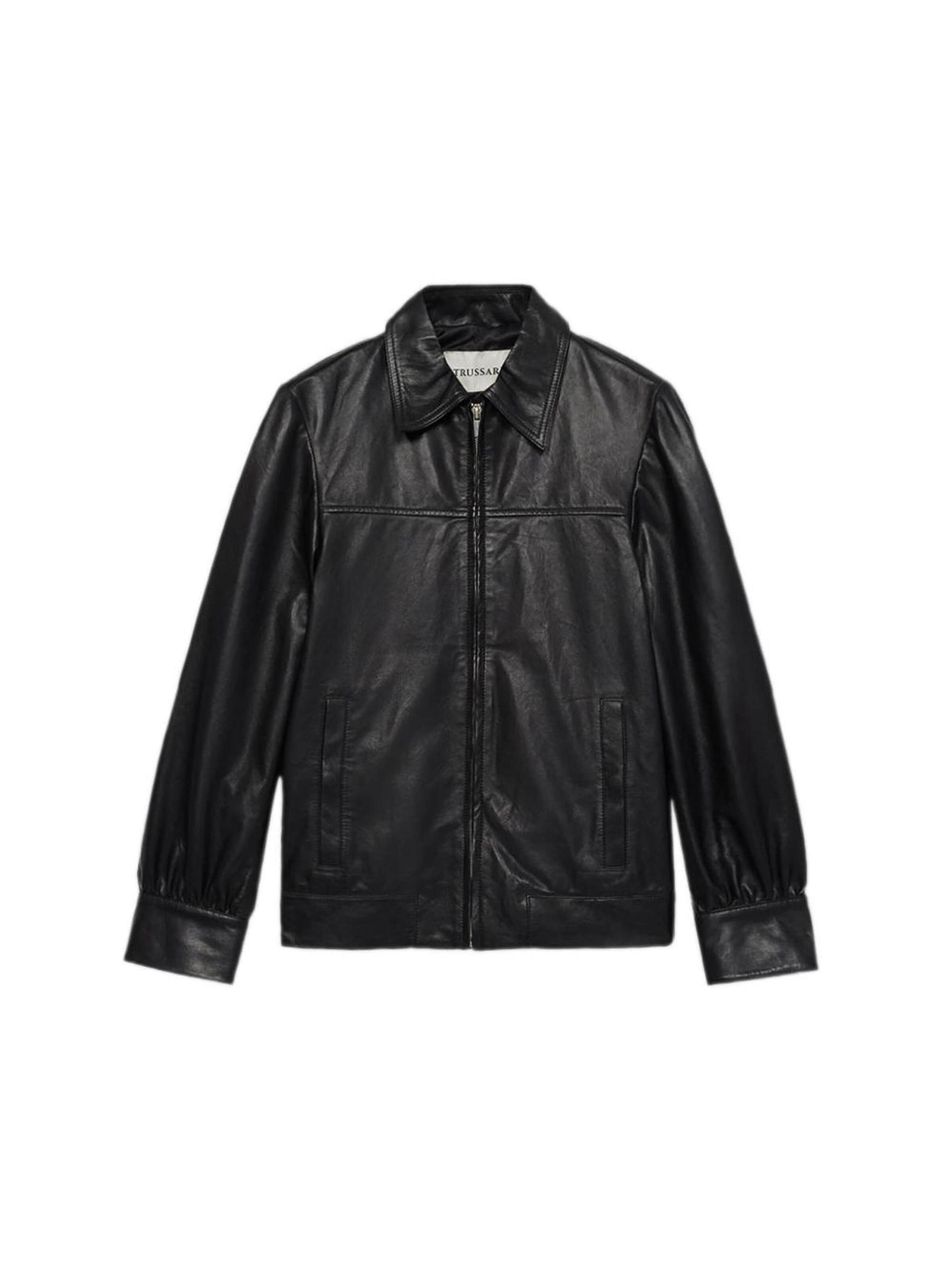 Trussardi - Chaqueta de entretiempo en negro: frente
