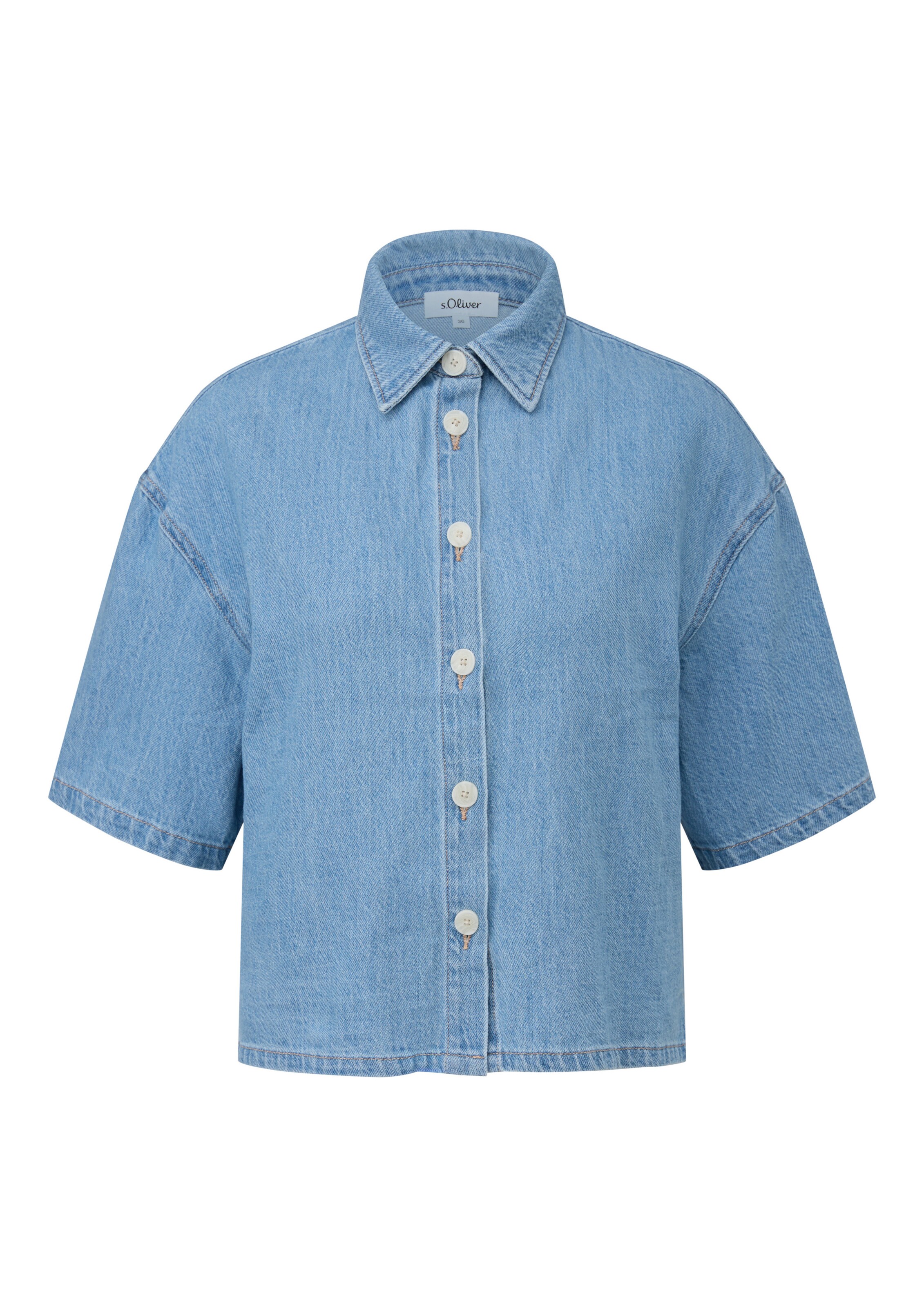 s.Oliver Blouse in Blauw: voorkant