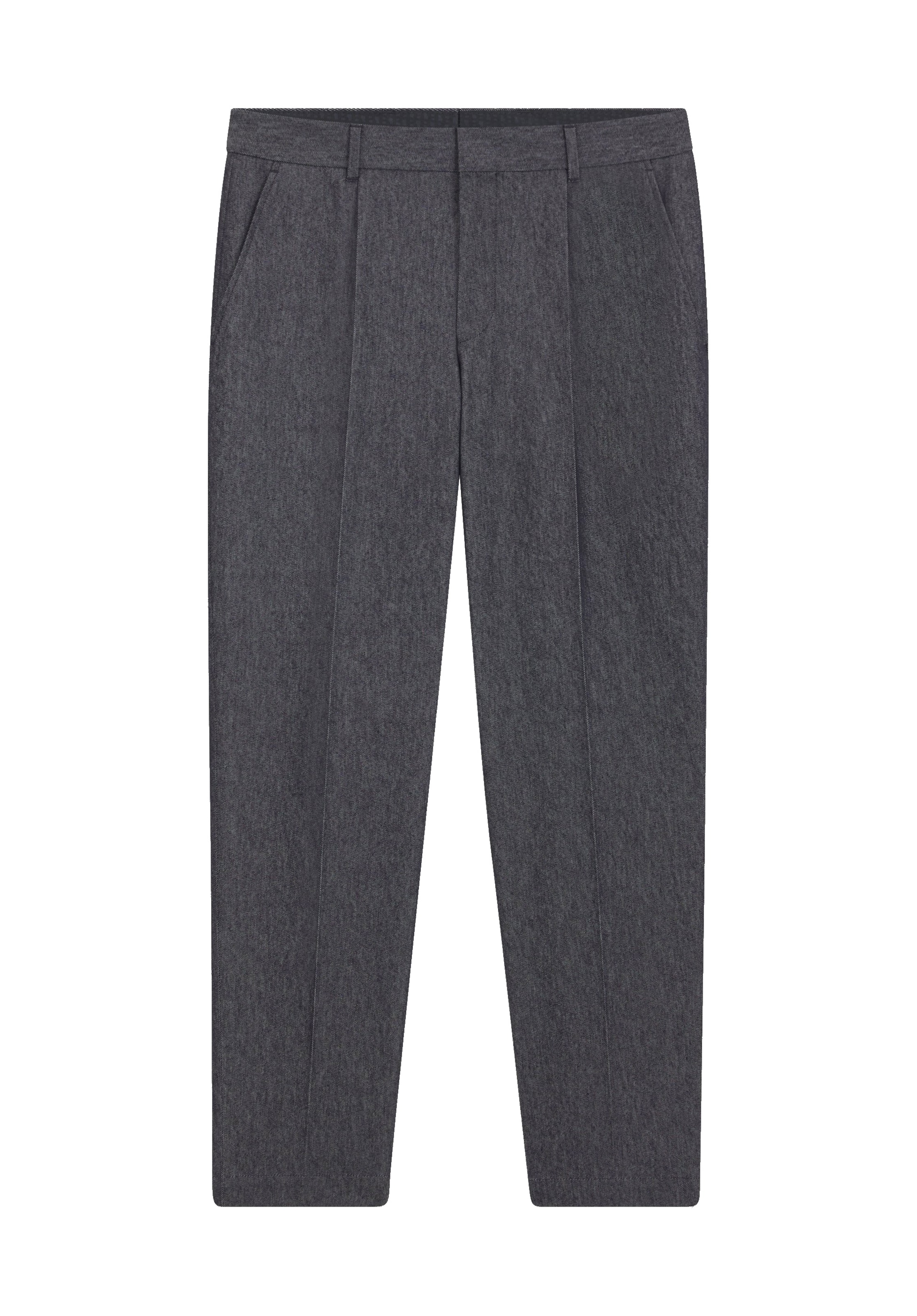 BOSS Tapered Pleat-Front Pants 'Perin' in Blue: front