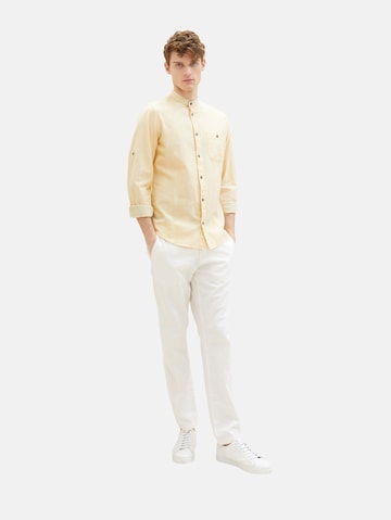 TOM TAILOR Regular fit Button Up Shirt in Yellow