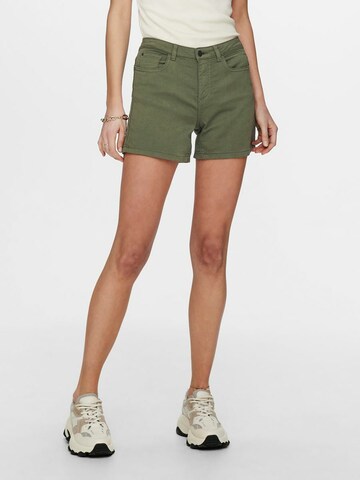 JDY Regular Trousers in Green: front