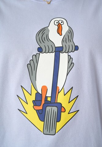 Cleptomanicx Shirt 'Scooter Gull' in Purple