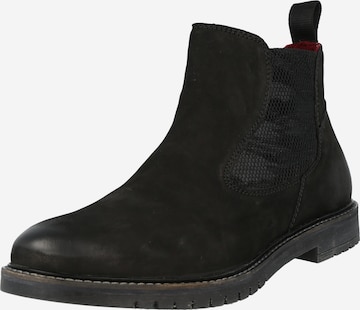 Chelsea Boots 'Caj' bugatti en noir : devant