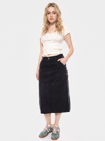 Carhartt WIP Spódnica 'W' Double Knee Skirt Denim' w kolorze czarny: przód