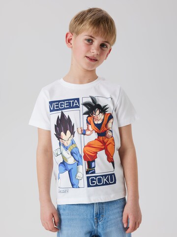 NAME IT Shirt 'NKMJES DRAGON' in Wit: voorkant