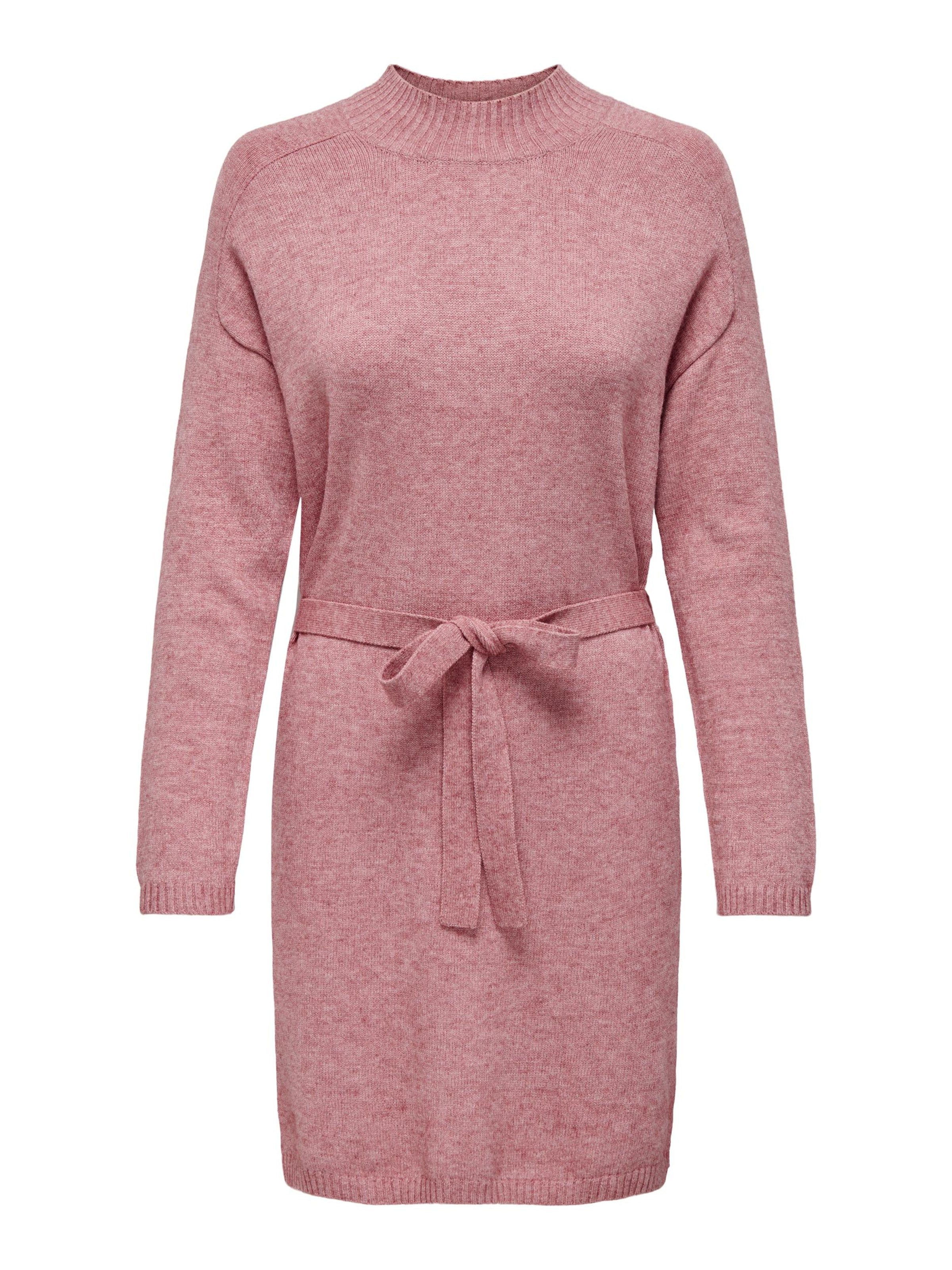 ONLY Трикотажное платье 'ONLLeva' в Ярко-розовый: спереди