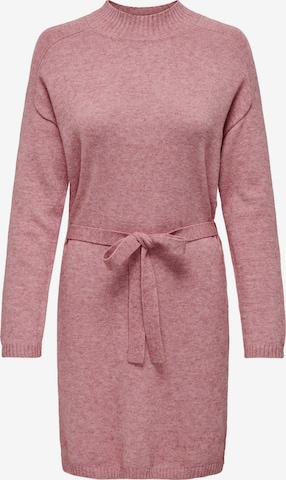 Robes en maille 'Leva' ONLY en rose : devant