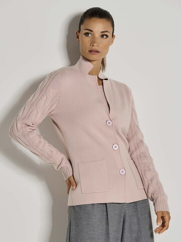 MADELEINE Knit Cardigan in Pink: front