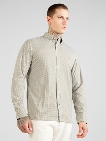 TOMMY HILFIGER - Regular Fit Camisa em verde: frente