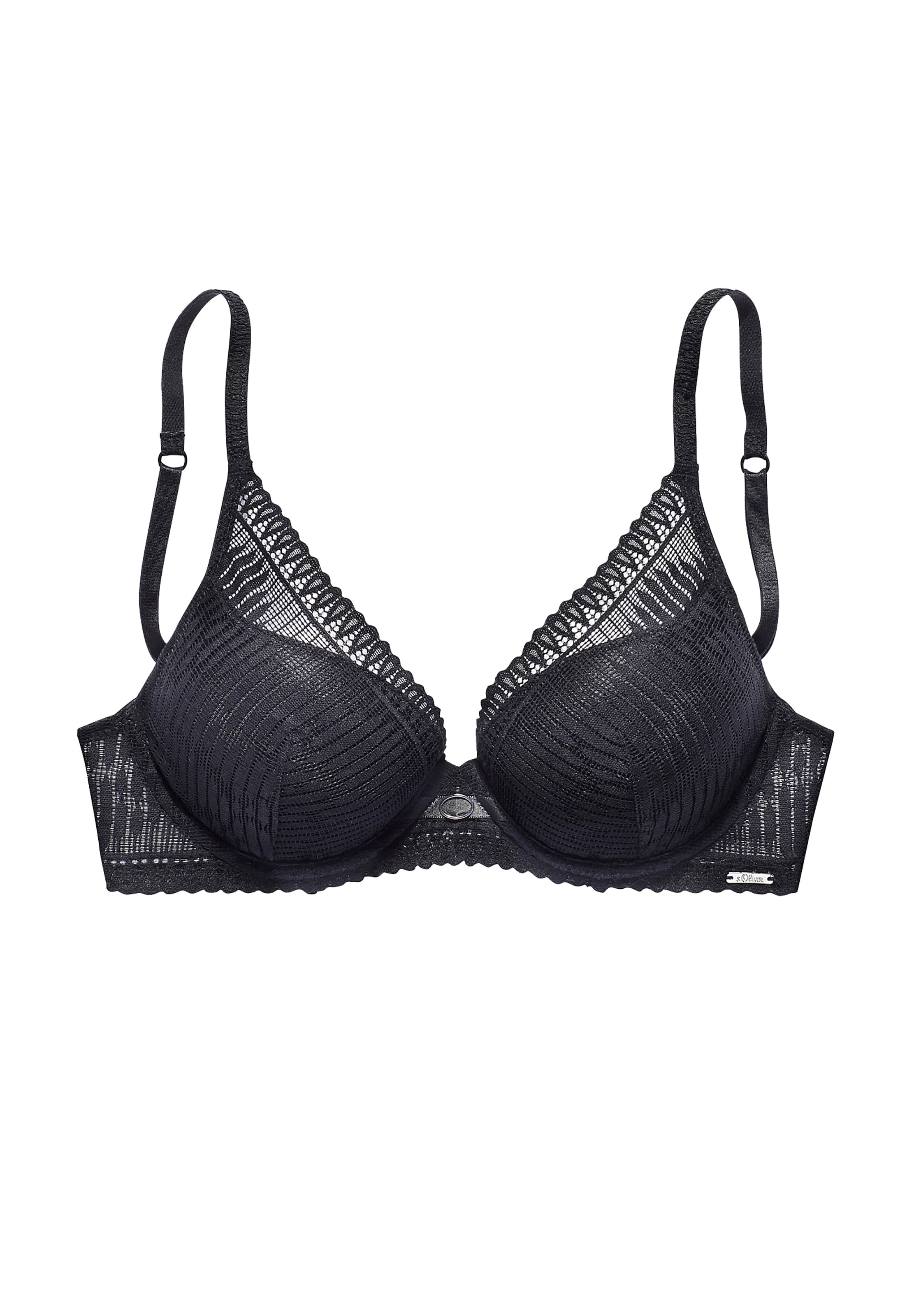 s.Oliver Bra in Black: front