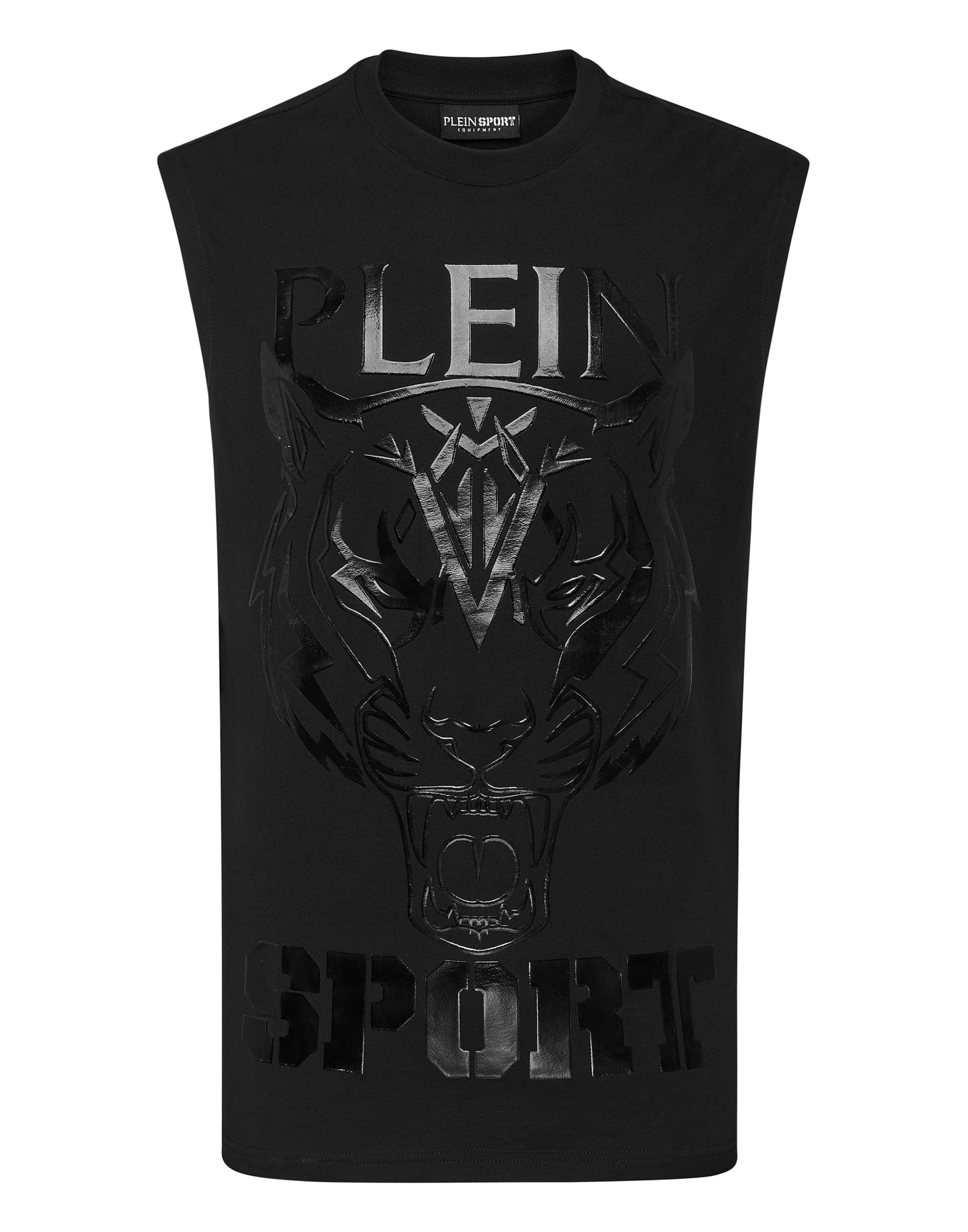Plein Sport Shirt 'Tiger' in Black: front