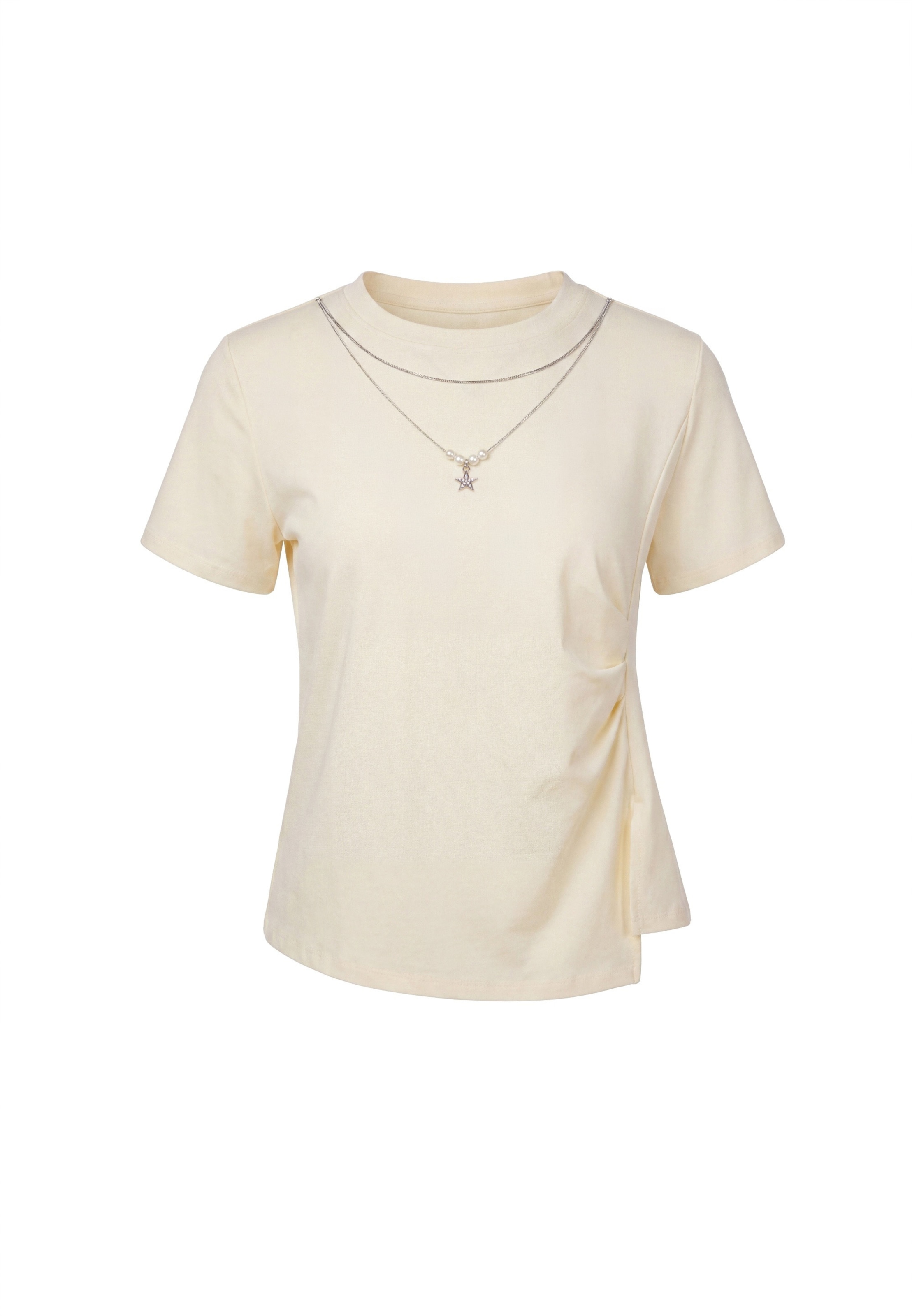 usha BLACK LABEL Shirt in Beige: voorkant