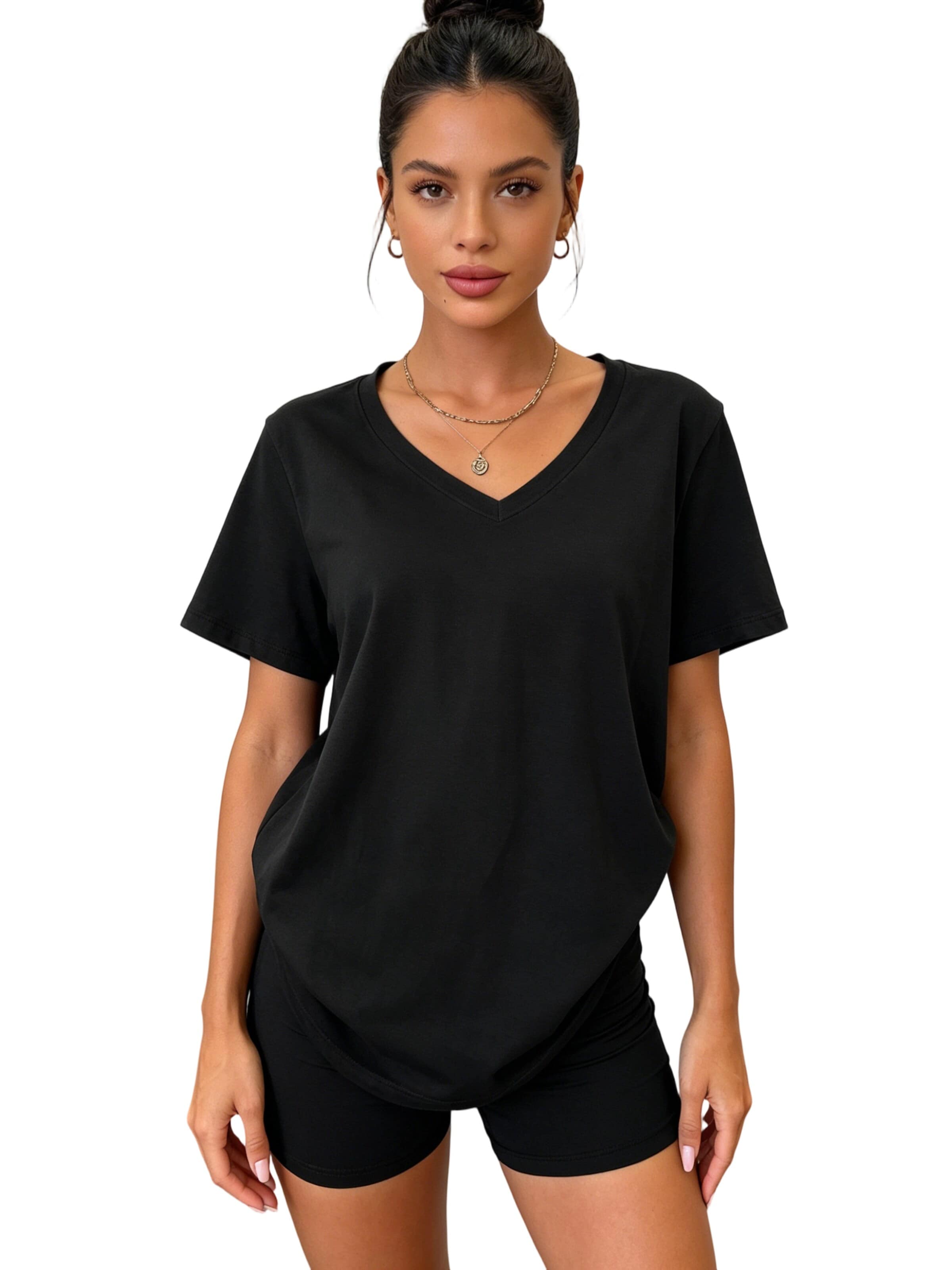 Yesfashion Leisure suit in Black: front