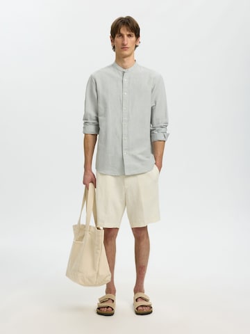 Coupe regular Chemise 'SLHClay' SELECTED en vert