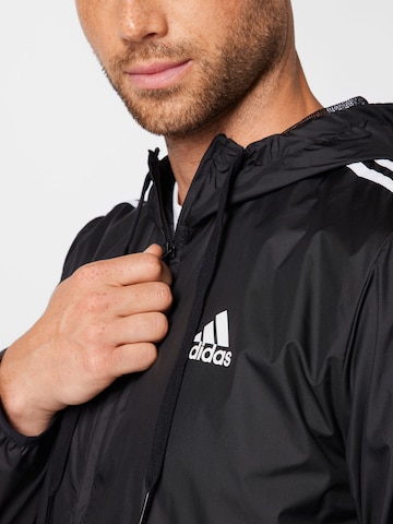 ADIDAS SPORTSWEAR Athletic Jacket 'Primegreen Essentials 3-Stripes ' in Black