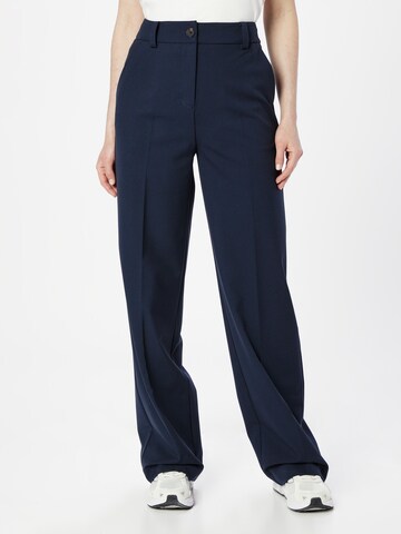 Wide Leg Pantalon à plis 'Anker' modström en bleu : devant