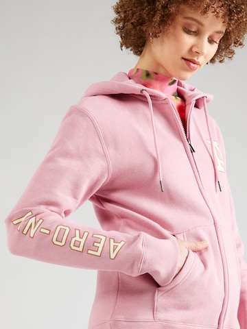 AÉROPOSTALE - Sudadera con cremallera en rosa