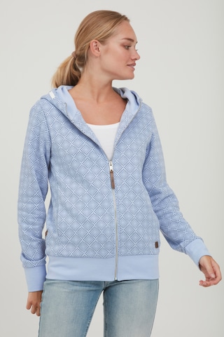 Oxmo Zip-Up Hoodie 'VENDELA' in Blue: front