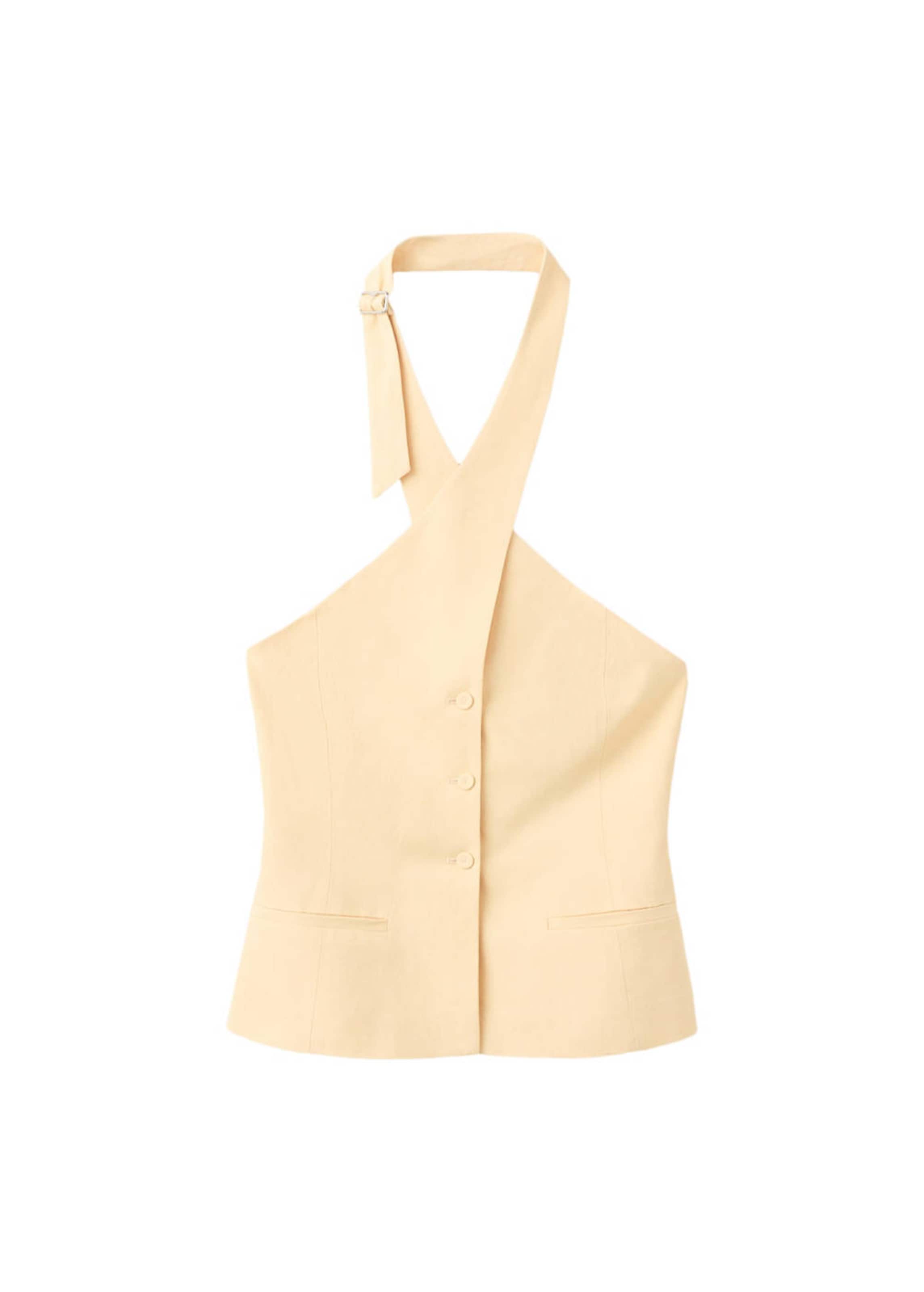 MANGO Top 'Martini' in Yellow: front