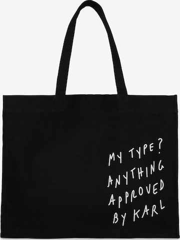 KARL LAGERFELD JEANSShopper torba 'KLJ X Pietro Terzini' - crna boja: prednji dio