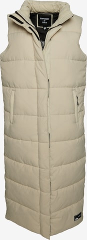 Gilet Superdry en beige : devant