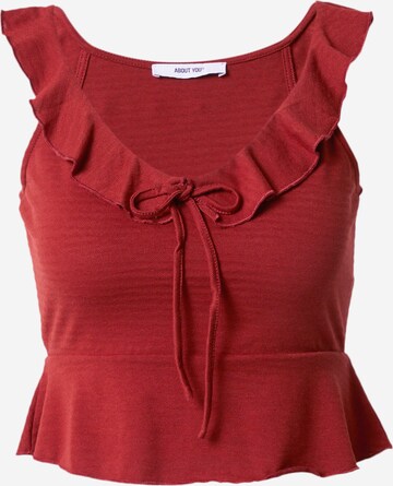 ABOUT YOU Top 'Virginia' in Rood: voorkant