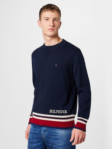 TOMMY HILFIGER Sweter w kolorze niebieski: przód