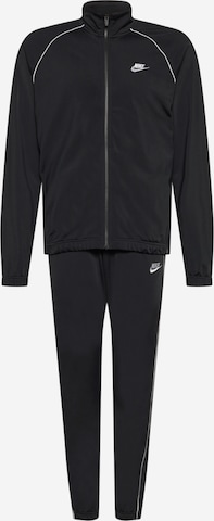 Nike Sportswear Домашен анцуг в черно: отпред