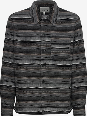 !Solid Regular Fit Hemd 'MICHA' in Grau: Vorderseite