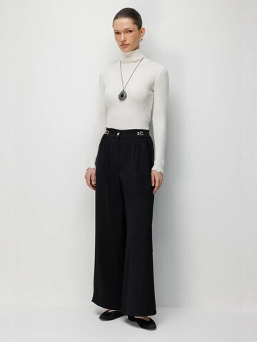 Wide Leg Pantalon à pince MixRay en noir