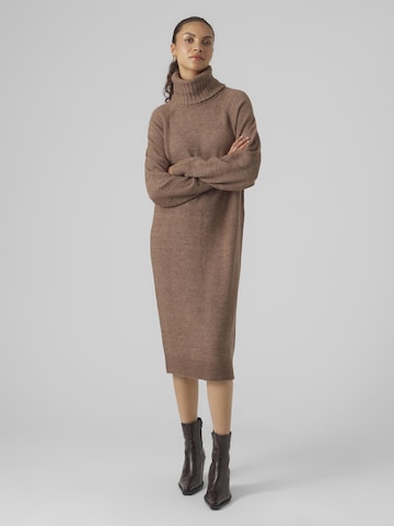 VERO MODA Knitted dress 'DANIELA' in Brown: front