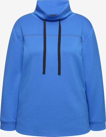 Sweat-shirt Ulla Popken en bleu : devant