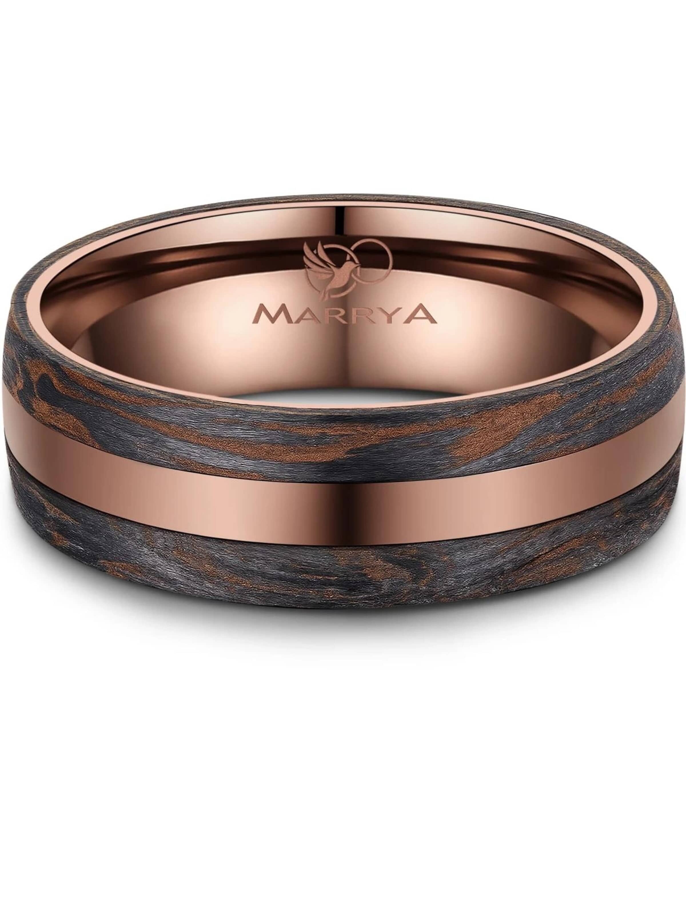 Anello 'MARRYA Ehering CB-03 Carbon-Bronze' di MARRYA in marrone
